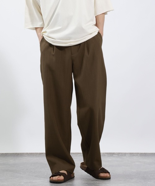 BAYFLOW（ベイフロー）の「ワンタックトラウザー【吸水速乾・接触冷感】（スラックス・メンズ・モカ/ブラック・MEDIUM/LARGE）」の11枚目の写真