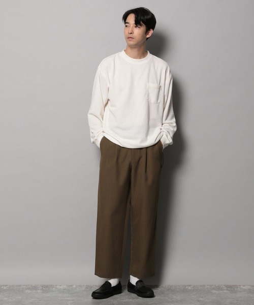 BAYFLOW（ベイフロー）の「ワンタックトラウザー【吸水速乾・接触冷感】（スラックス・メンズ・モカ/ブラック・MEDIUM/LARGE）」の12枚目の写真