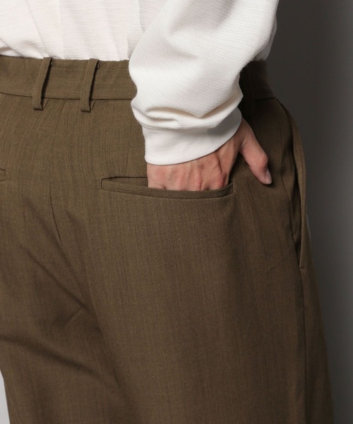 BAYFLOW（ベイフロー）の「ワンタックトラウザー【吸水速乾・接触冷感】（スラックス・メンズ・モカ/ブラック・MEDIUM/LARGE）」の19枚目の写真