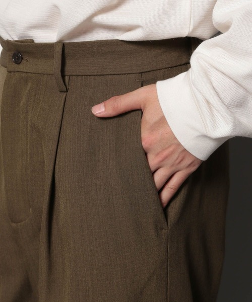 BAYFLOW（ベイフロー）の「ワンタックトラウザー【吸水速乾・接触冷感】（スラックス・メンズ・モカ/ブラック・MEDIUM/LARGE）」の21枚目の写真