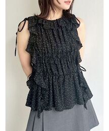 LILY BROWN | フリルシャーリングブラウス(シャツ/ブラウス)