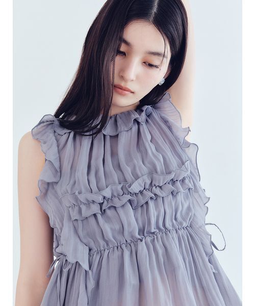 リリーブラウン　ブラウス フリルシャーリングブラウス | リリーブラウン(LILY BROWN