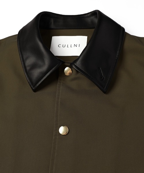 CULLNI（クルニ）の「Chambray Gabardine Dot Button Coach Jacket（ブルゾン・メンズ・カーキ/ブラック/ネイビー・2/1/0）」の8枚目の写真