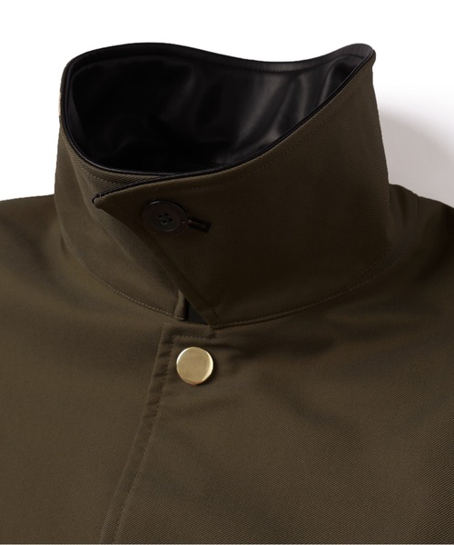 CULLNI（クルニ）の「Chambray Gabardine Dot Button Coach Jacket（ブルゾン・メンズ・カーキ/ブラック/ネイビー・2/1/0）」の9枚目の写真