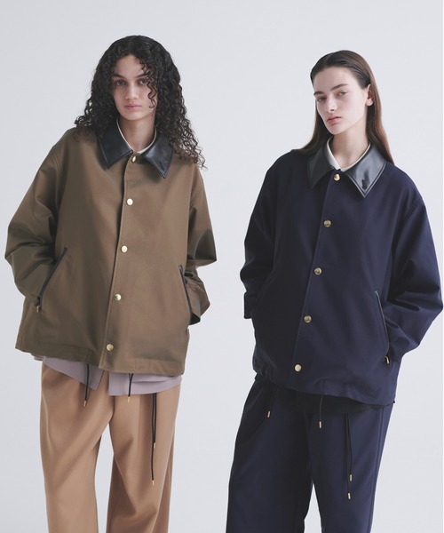 セール】Chambray Gabardine Dot Button Coach Jacket（ブルゾン