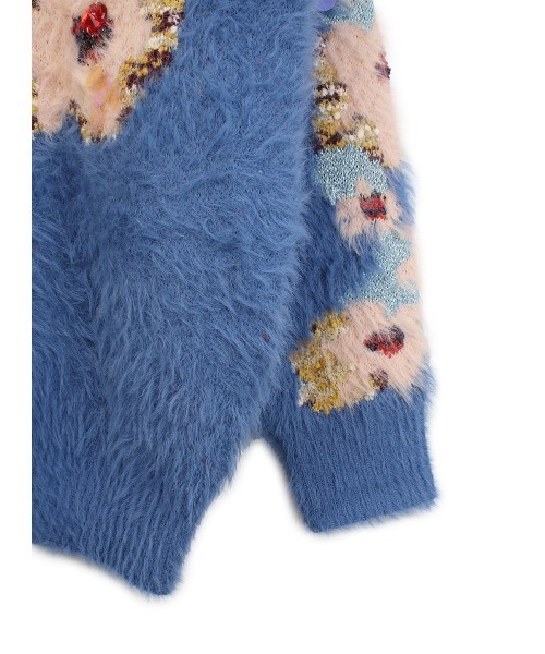 COEL 花柄シャギービジューニット 花柄ビジューシャギーカーディガン（ニット/セーター）｜COEL（コエル