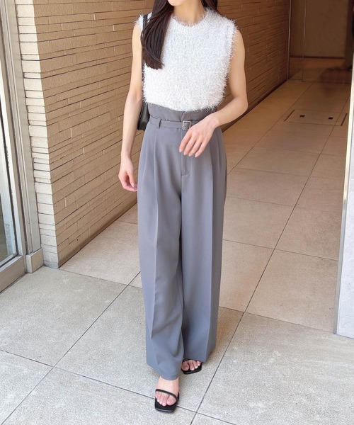 INGNI(イング)の「シャギーノースリニット(ニット/セーター・レディース・ライトグレー/ピンク/ブラック/オフホワイト・M)」の10枚目の写真