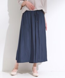 DRESKIP（ドレスキップ）の「【S-LL/裏地ひんやり】スカート見えで上品に マットサテンスカーチョ（その他パンツ）」