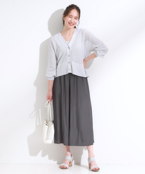 DRESKIP(ドレスキップ)の「【S-LL/裏地ひんやり】スカート見えで上品に マットサテンスカーチョ(その他パンツ・レディース・チャコールグレー/ネイビー/オレンジ/ホワイト系9/ブラック系6・01/02/03/04)」の8枚目の写真