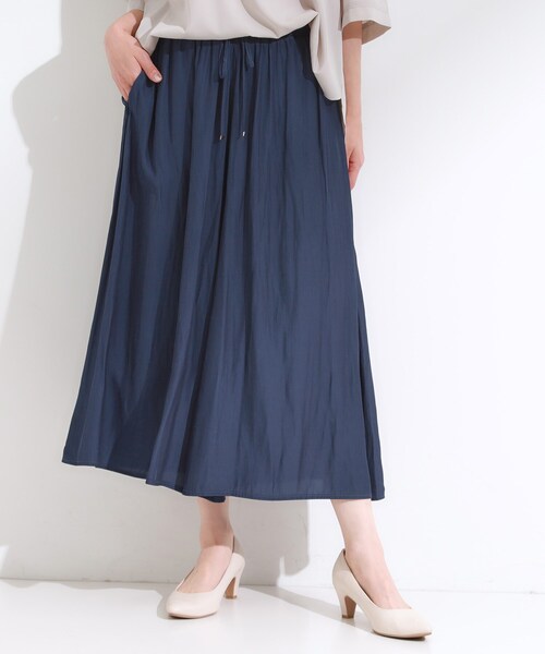 DRESKIP(ドレスキップ)の「【S-LL/裏地ひんやり】スカート見えで上品に マットサテンスカーチョ(その他パンツ・レディース・チャコールグレー/ネイビー/オレンジ/ホワイト系9/ブラック系6・01/02/03/04)」の14枚目の写真