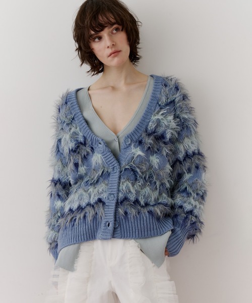 LA BELLE ETUDE(ラベルエチュード)の「ノルディックフェザー2wayニットカーディガン(カーディガン/ボレロ・レディース・ブラウン/ライトグレー/ブルー・FREE)」の3枚目の写真