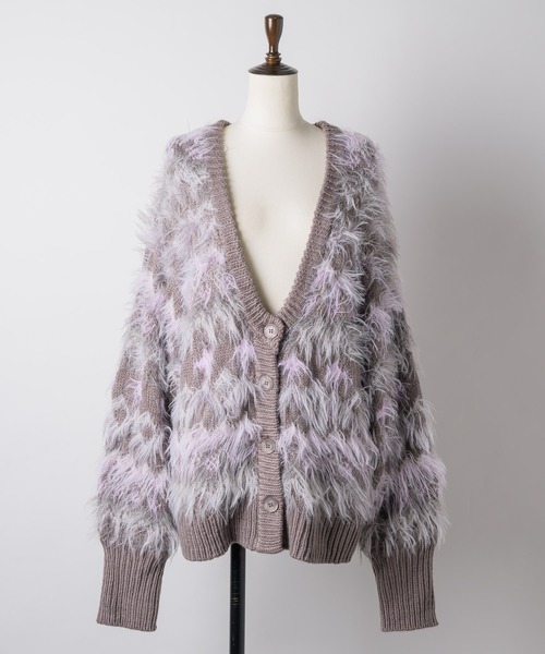 LA BELLE ETUDE(ラベルエチュード)の「ノルディックフェザー2wayニットカーディガン(カーディガン/ボレロ・レディース・ブラウン/ライトグレー/ブルー・FREE)」の2枚目の写真
