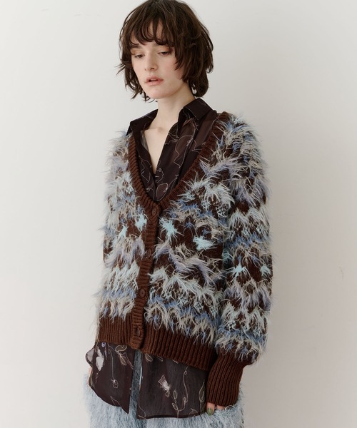 セール】ノルディックフェザー2wayニットカーディガン（カーディガン