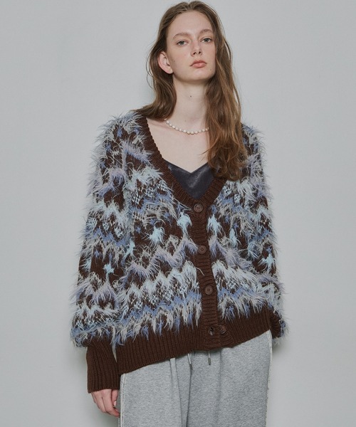 LA BELLE ETUDE(ラベルエチュード)の「ノルディックフェザー2wayニットカーディガン(カーディガン/ボレロ・レディース・ブラウン/ライトグレー/ブルー・FREE)」の22枚目の写真