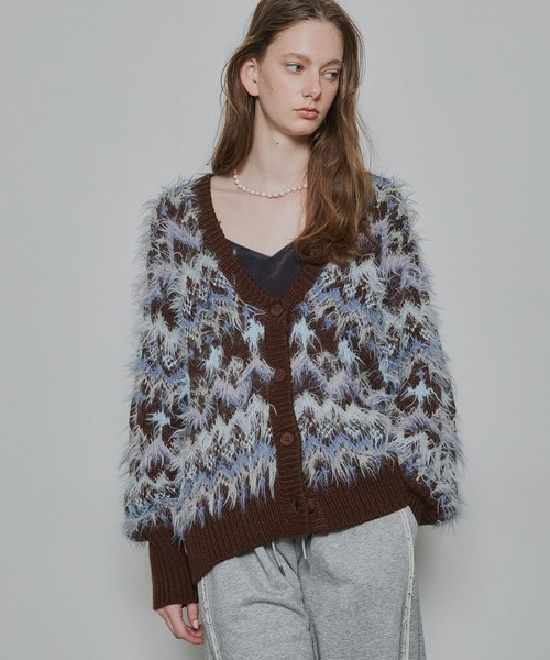 LA BELLE ETUDE(ラベルエチュード)の「ノルディックフェザー2wayニットカーディガン(カーディガン/ボレロ・レディース・ブラウン/ライトグレー/ブルー・FREE)」の17枚目の写真