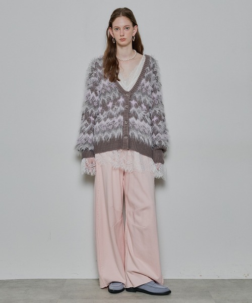 LA BELLE ETUDE(ラベルエチュード)の「ノルディックフェザー2wayニットカーディガン(カーディガン/ボレロ・レディース・ブラウン/ライトグレー/ブルー・FREE)」の5枚目の写真