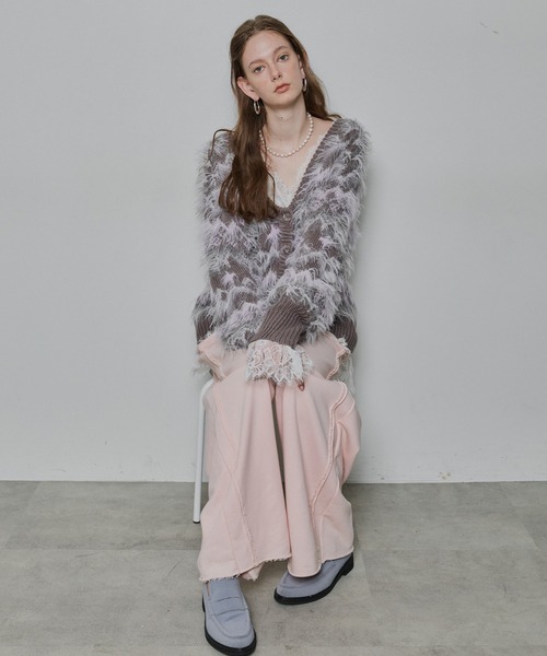 LA BELLE ETUDE(ラベルエチュード)の「ノルディックフェザー2wayニットカーディガン(カーディガン/ボレロ・レディース・ブラウン/ライトグレー/ブルー・FREE)」の10枚目の写真