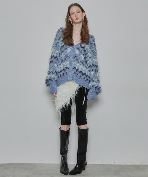 LA BELLE ETUDE(ラベルエチュード)の「ノルディックフェザー2wayニットカーディガン(カーディガン/ボレロ・レディース・ブラウン/ライトグレー/ブルー・FREE)」の9枚目の写真