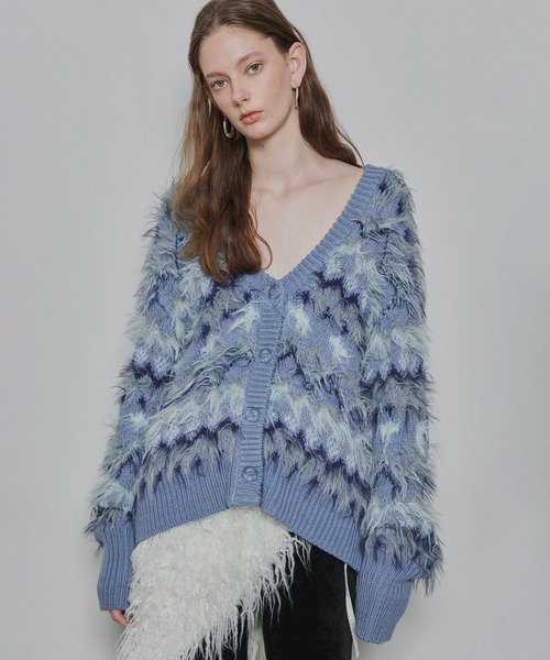 LA BELLE ETUDE(ラベルエチュード)の「ノルディックフェザー2wayニットカーディガン(カーディガン/ボレロ・レディース・ブラウン/ライトグレー/ブルー・FREE)」の8枚目の写真