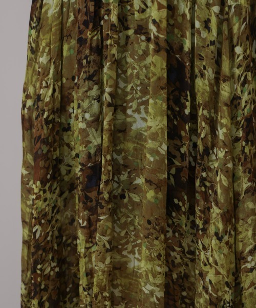 Bou Jeloud（ブージュルード）の「オータムカラー柄プリーツ（スカート・レディース・ブラウン/グリーン/イエロー・FREE）」の4枚目の写真