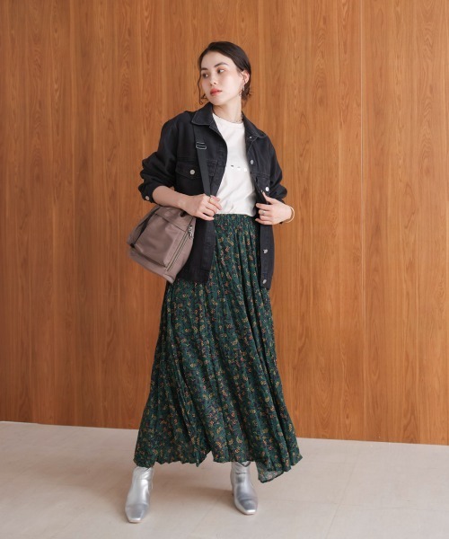 Bou Jeloud（ブージュルード）の「オータムカラー柄プリーツ（スカート・レディース・ブラウン/グリーン/イエロー・FREE）」の6枚目の写真