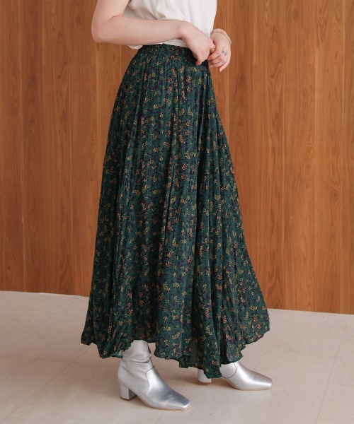 Bou Jeloud（ブージュルード）の「オータムカラー柄プリーツ（スカート・レディース・ブラウン/グリーン/イエロー・FREE）」の9枚目の写真