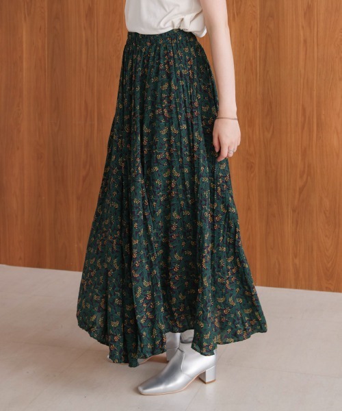Bou Jeloud（ブージュルード）の「オータムカラー柄プリーツ（スカート・レディース・ブラウン/グリーン/イエロー・FREE）」の10枚目の写真