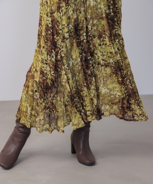 Bou Jeloud（ブージュルード）の「オータムカラー柄プリーツ（スカート・レディース・ブラウン/グリーン/イエロー・FREE）」の19枚目の写真