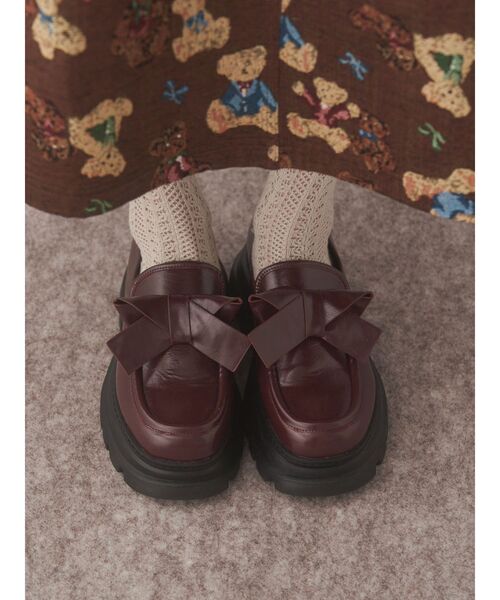 merry jenny（メリージェニー）の「ribbonプラットフォームローファー（ローファー・レディース・ブラック/アイボリー/ボルドー・LARGE/MEDIUM）」の22枚目の写真