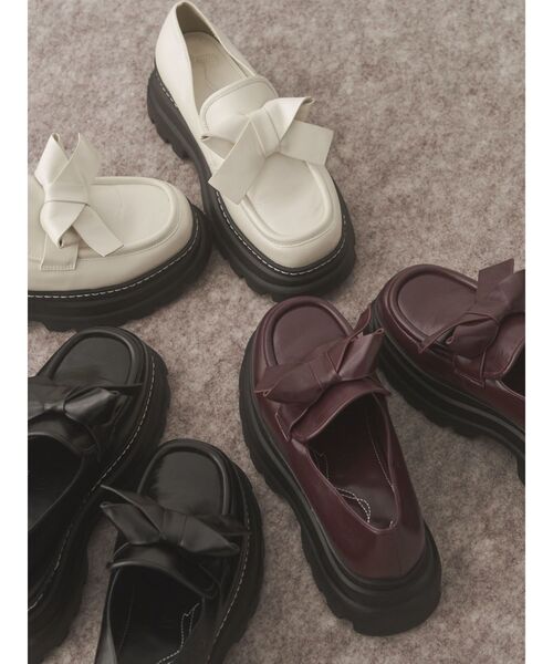 merry jenny（メリージェニー）の「ribbonプラットフォームローファー（ローファー・レディース・ブラック/アイボリー/ボルドー・LARGE/MEDIUM）」の12枚目の写真