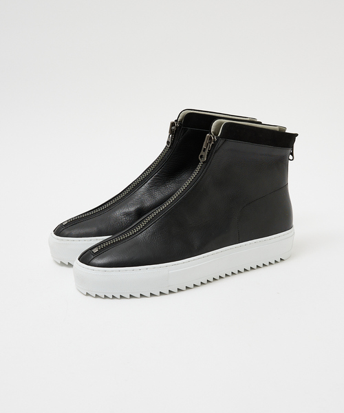 alfredoBANNISTER(アルフレッドバニスター)の「【MADE IN JAPAN】ダブルジップ スニーカー(スニーカー・メンズ・ブラック/ホワイト・43/42/41/40/44)」の4枚目の写真