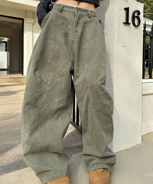 mizuiro ind/ミズイロインド] ワイドカーゴパンツ（カーゴパンツ