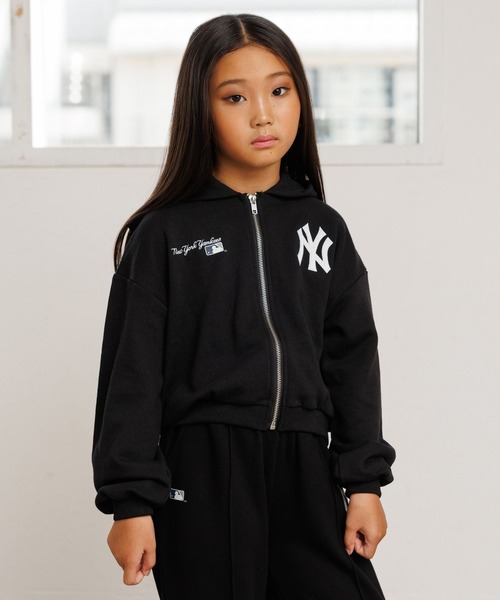 10C REPIPI(ジューシーレピピ)の「【10C】【MLB】ZIPフーディ(パーカー・キッズ・グレー/ブラック/アイボリー・130cm/120cm)」の2枚目の写真