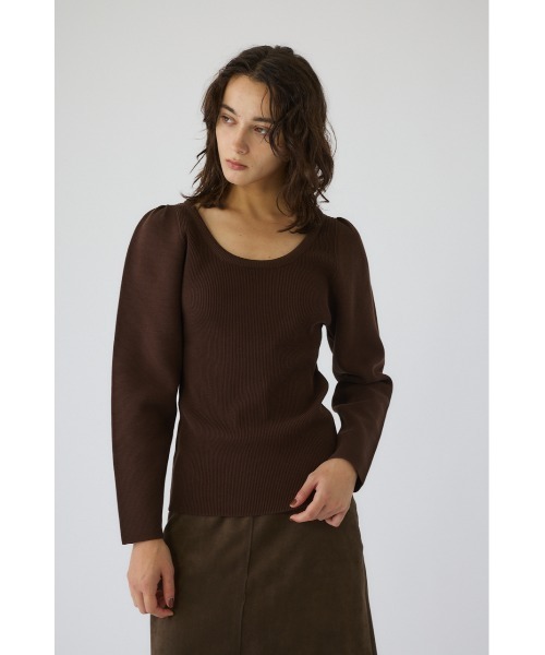 トップス r_aek Decollete knit tops デコルテニットトップス（ニット/セーター