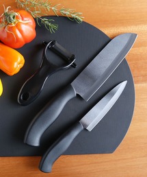 sankyo shokai（サンキョウショウカイ）の「セラミック包丁セット 黒 三徳 ペティナイフ ピーラー（キッチンツール）」