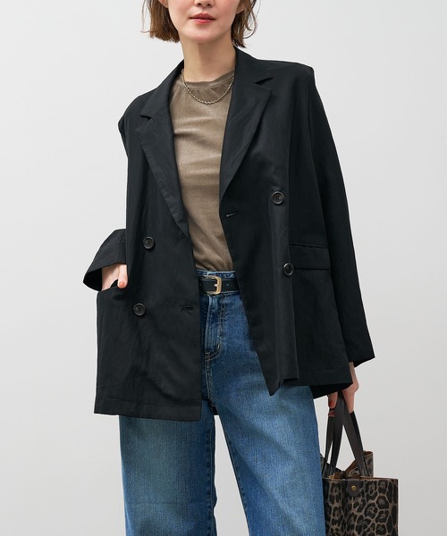 MICA&DEAL(マイカ&ディール)の「フィブリルテーラードジャケット(テーラードジャケット・レディース・ブラック/ブラウン・FREE)」の16枚目の写真