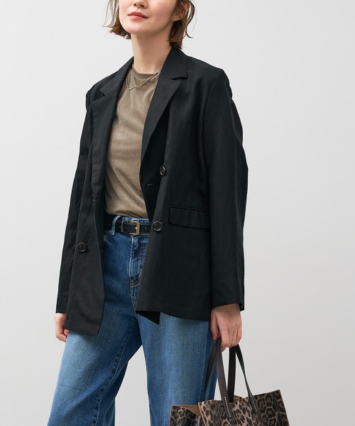 MICA&DEAL(マイカ&ディール)の「フィブリルテーラードジャケット(テーラードジャケット・レディース・ブラック/ブラウン・FREE)」の19枚目の写真