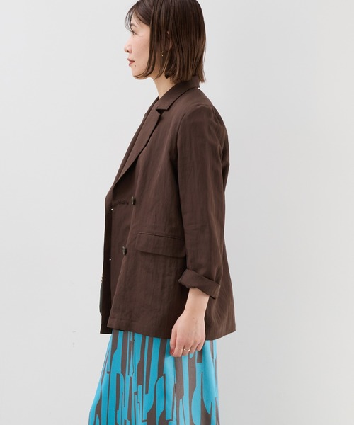 MICA&DEAL(マイカ&ディール)の「フィブリルテーラードジャケット(テーラードジャケット・レディース・ブラック/ブラウン・FREE)」の3枚目の写真