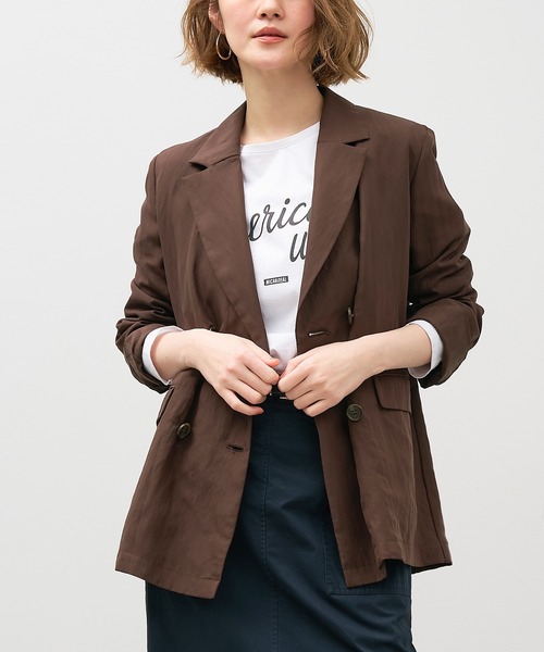 MICA&DEAL(マイカ&ディール)の「フィブリルテーラードジャケット(テーラードジャケット・レディース・ブラック/ブラウン・FREE)」の11枚目の写真