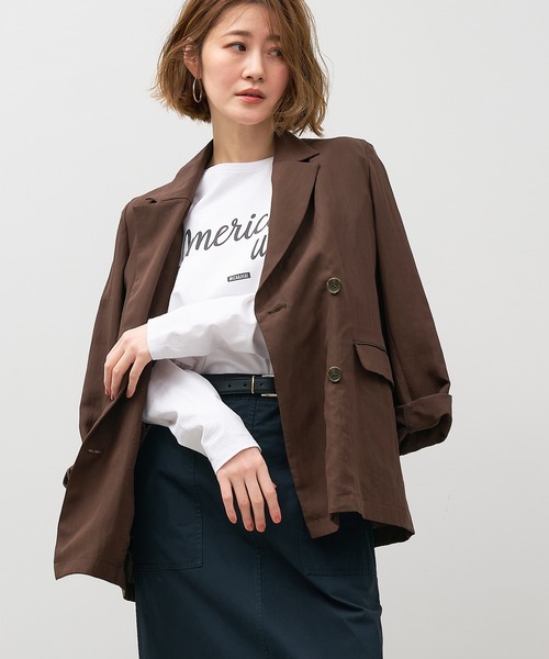 MICA&DEAL(マイカ&ディール)の「フィブリルテーラードジャケット(テーラードジャケット・レディース・ブラック/ブラウン・FREE)」の14枚目の写真