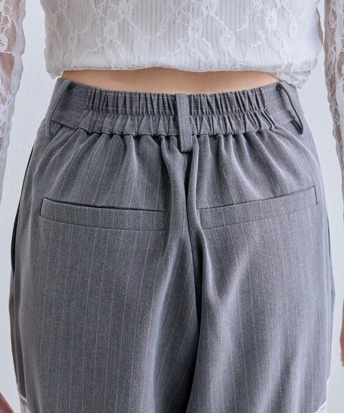 OLIVE des OLIVE（オリーブデオリーブ）の「レース切替ワイドスラックスパンツ（その他パンツ・レディース・グレー/ブラウン系その他/ブラック・FREE）」の22枚目の写真