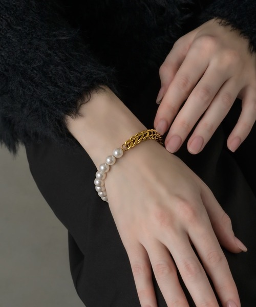 muku(ムク)の「BRACELET/CHAIN×PEARL(ブレスレット・レディース・ゴールド/シルバー・FREE)」の6枚目の写真