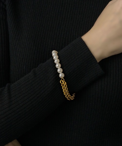 muku(ムク)の「BRACELET/CHAIN×PEARL(ブレスレット・レディース・ゴールド/シルバー・FREE)」の7枚目の写真