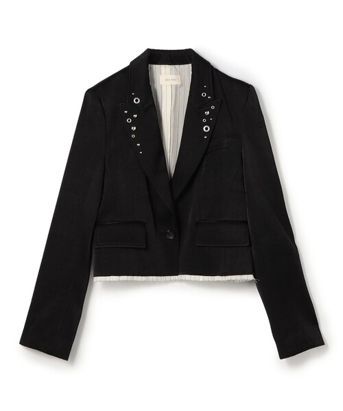 tomorrowlandトゥモローランド＊DESPRES デプレ ジャケット レーヨンサテン クロップドジャケット（テーラードジャケット）｜DES