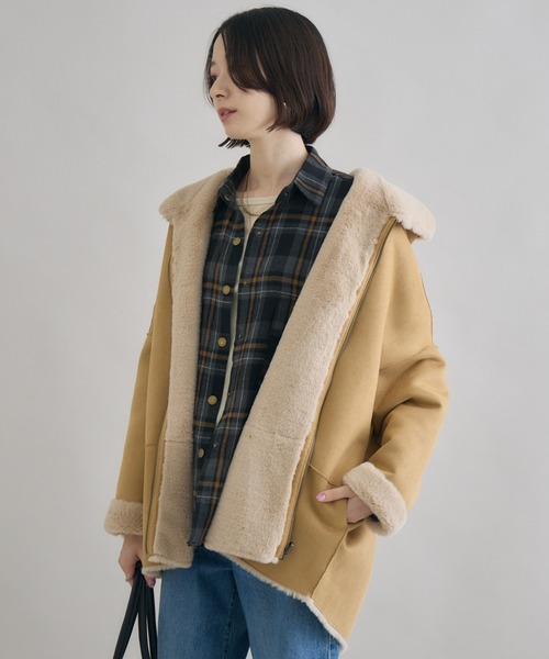 セール】Dignite Collier フェイクムートンコート（ムートンコート