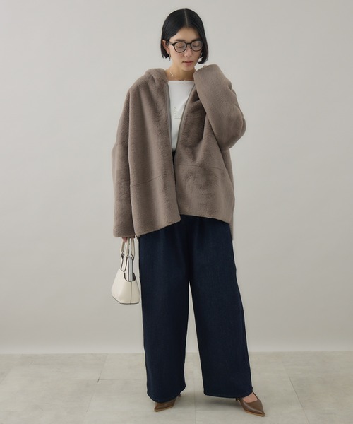 セール】Dignite Collier フェイクムートンコート（ムートンコート