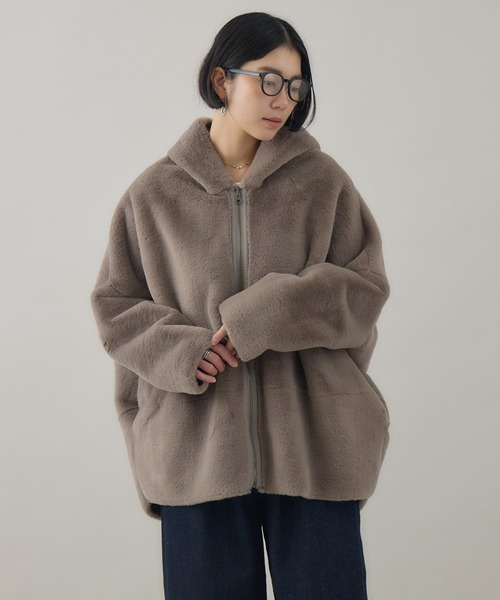 セール】Dignite Collier フェイクムートンコート（ムートンコート