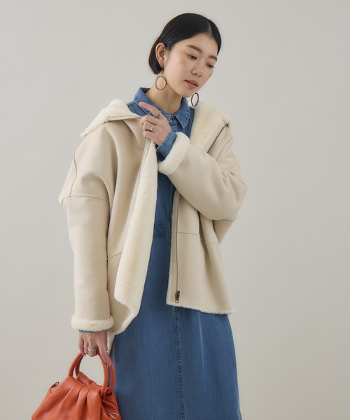 セール】Dignite Collier フェイクムートンコート（ムートンコート