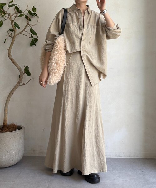 セットアップ対応】ピグメントライクシャツ（シャツ/ブラウス