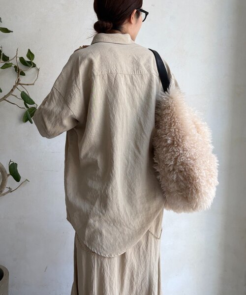 DOUDOU(ドゥドゥ) 【セットアップ対応】ピグメントライクシャツ セットアップ対応】ピグメントライクシャツ（シャツ/ブラウス